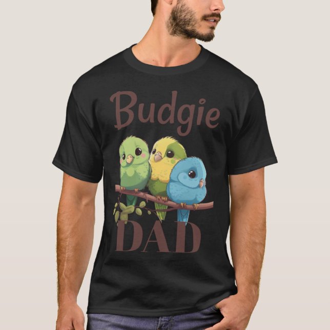 Budgie Dad Budgerigar Parakeet Bird Pullover Hoodi (Front)