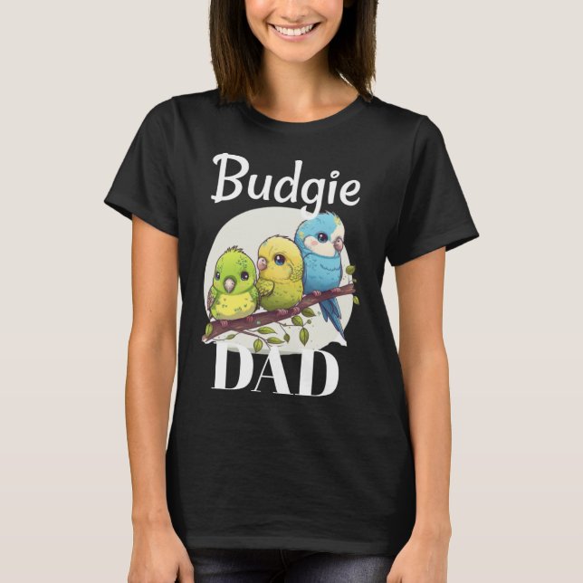 Budgie Dad Budgerigar Parakeet Bird Pullover Hoodi (Front)