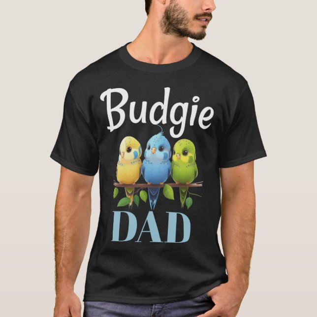Budgie Dad Budgerigar Parakeet Bird Pullover Hoodi (Front)