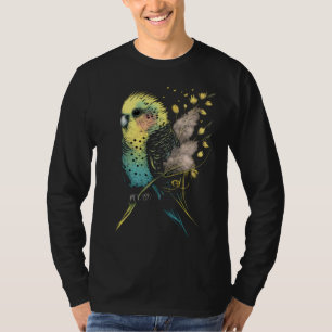 Budgie Dandelion Flower Budgerigar Parakeet Bird   T-Shirt