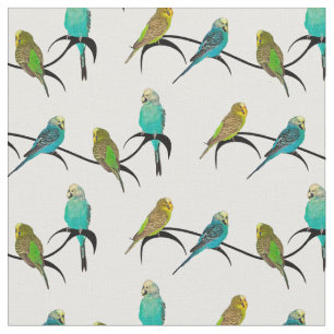 Budgie Frenzy Fabric (choose colour)