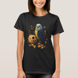 Budgie Halloween Pumpkin Budgerigar Parakeet Bird T-Shirt