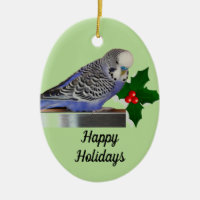 Budgie Holiday Ornament
