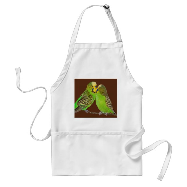Budgie Kisses Apron (Front)