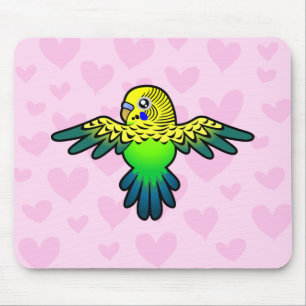 Budgie Love Mouse Pad