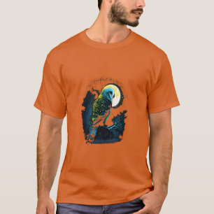 Budgie Moon Budgerigar Parakeet Bird Pet Owner fun T-Shirt