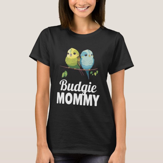 Budgie Mum Budgerigar Parakeet Bird Pullover Hoodi (Front)