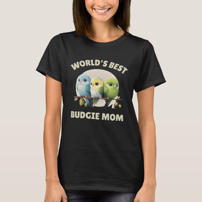 Budgie Mum Budgerigar Parakeet Bird Pullover Hoodi (Front)