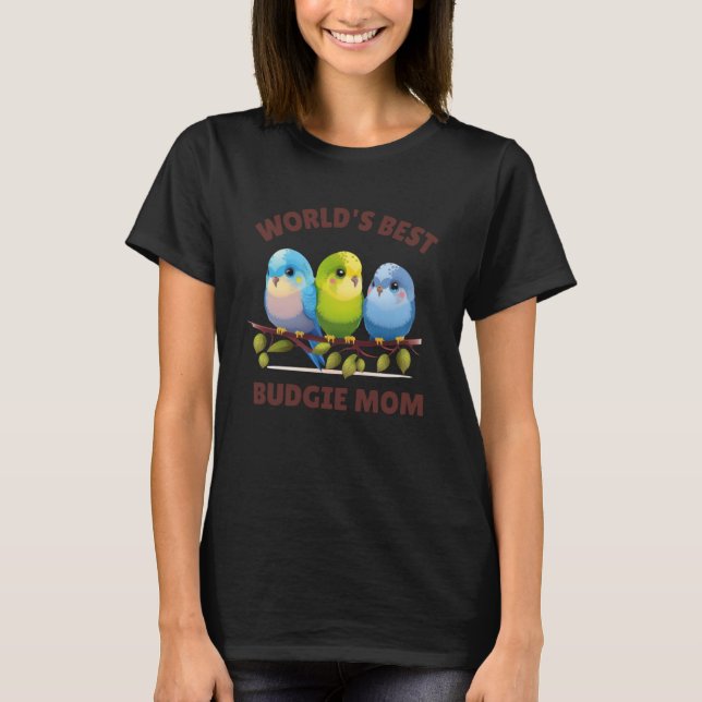 Budgie Mum Budgerigar Parakeet Bird Pullover Hoodi (Front)