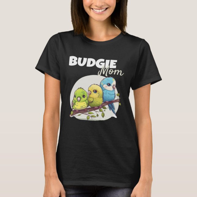 Budgie Mum Budgerigar Parakeet Bird Pullover Hoodi (Front)