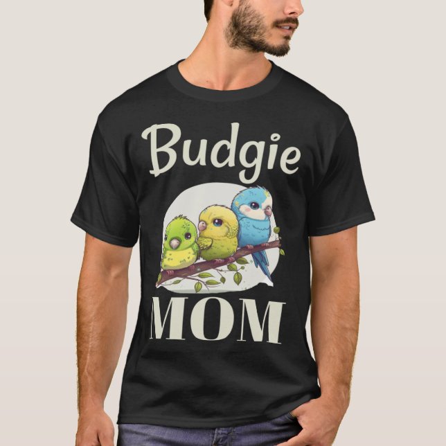 Budgie Mum Budgerigar Parakeet Bird Pullover Hoodi (Front)