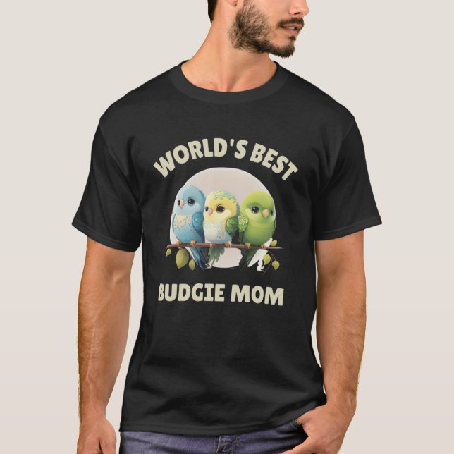 Budgie Mum Budgerigar Parakeet Bird Pullover Hoodi (Front)