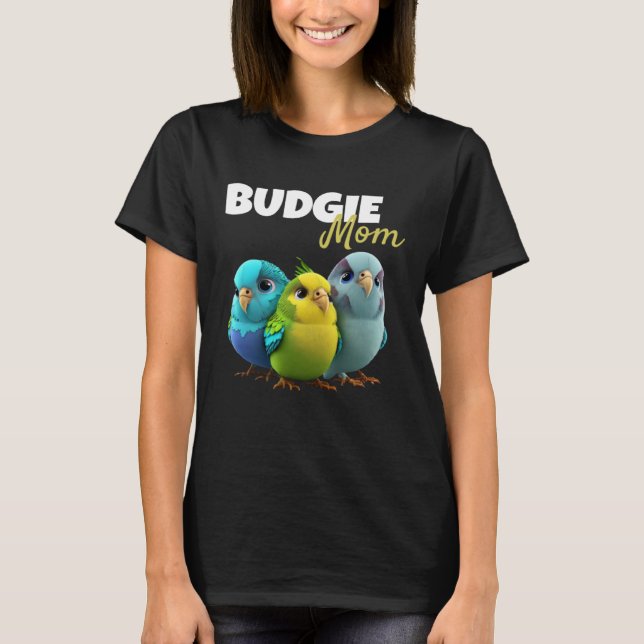 Budgie Mum Budgerigar Parakeet Bird Pullover Hoodi (Front)