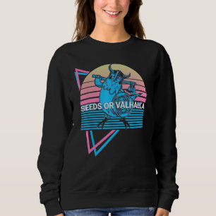 Budgie Parakeet Retro Seeds Or Valhalla Sweatshirt