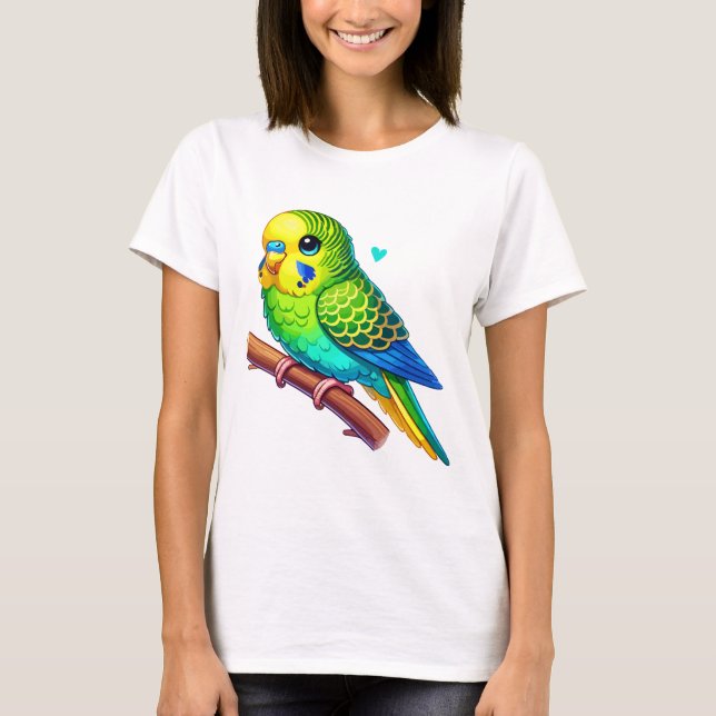 Budgie Parakeet T-Shirt (Front)