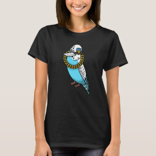 Budgie Parrot Budgerigar Bird With Knife  T-Shirt