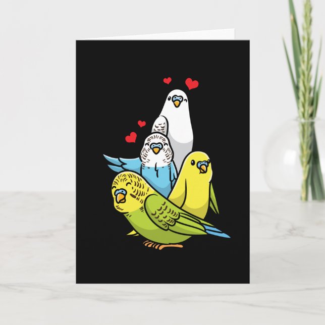 Budgie Parrot Card (Front)