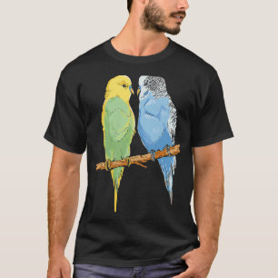 Budgie Sitting Birds Budgerigar  Parakeet Owner T-Shirt