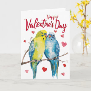 Budgie Valentine Card