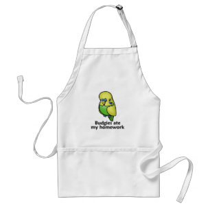 Budgies ate my homework standard apron