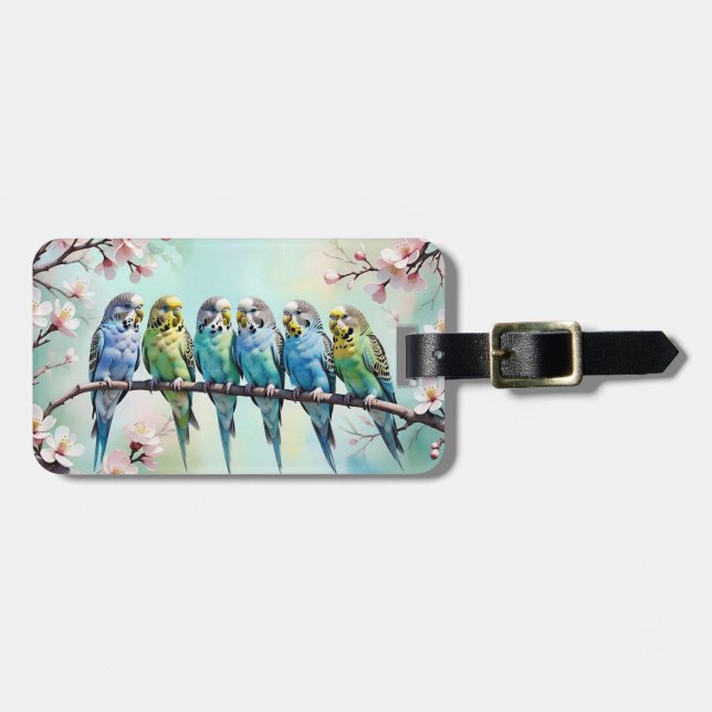 Budgies  luggage tag (Front Horizontal)