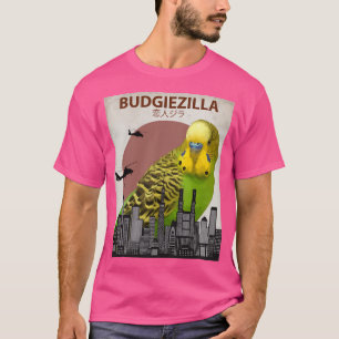 Budgiezilla Budgie Budgerigar Parakeet Parrot Gian T-Shirt