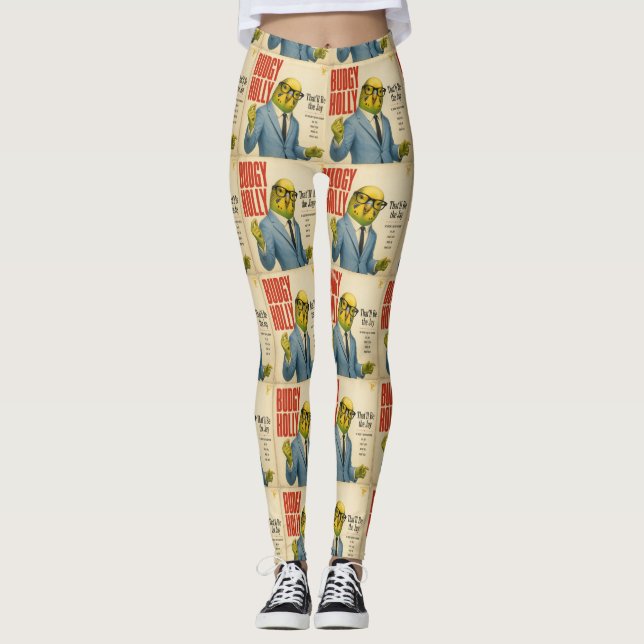 Budgy Holly Album: a Parody Leggings (Front)