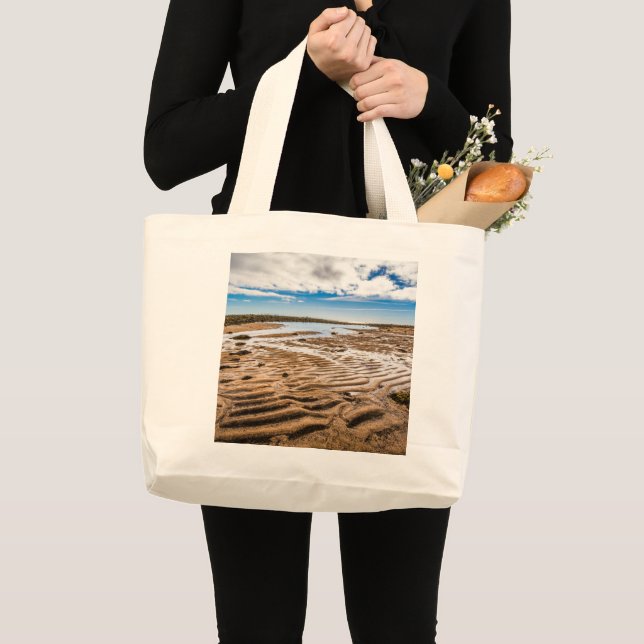 Budir Beach, Iceland Large Tote Bag (Front (Product))