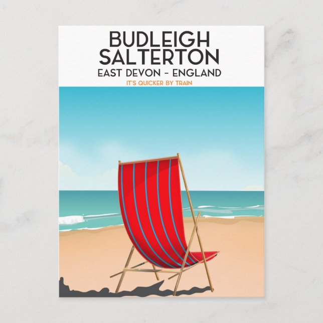 Budleigh Salterton , devon, travel poster Postcard (Front)