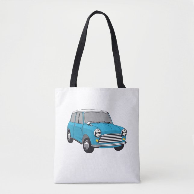 Bue British Oldtimer Mini Cooper Tote Bag (Front)