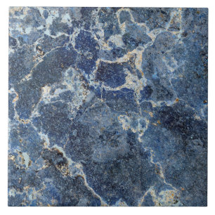 Bue Gray Black Marble & Beige Veins Tile