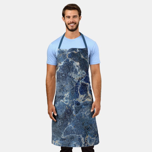 Bue Grey Black Marble & Beige Veins Apron (Worn)