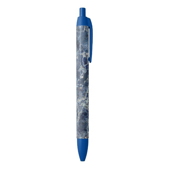 Bue Grey Black Marble & Beige Veins Blue Ink Pen (Bottom (Vertical))