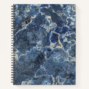 Bue Grey Black Marble & Beige Veins Notebook
