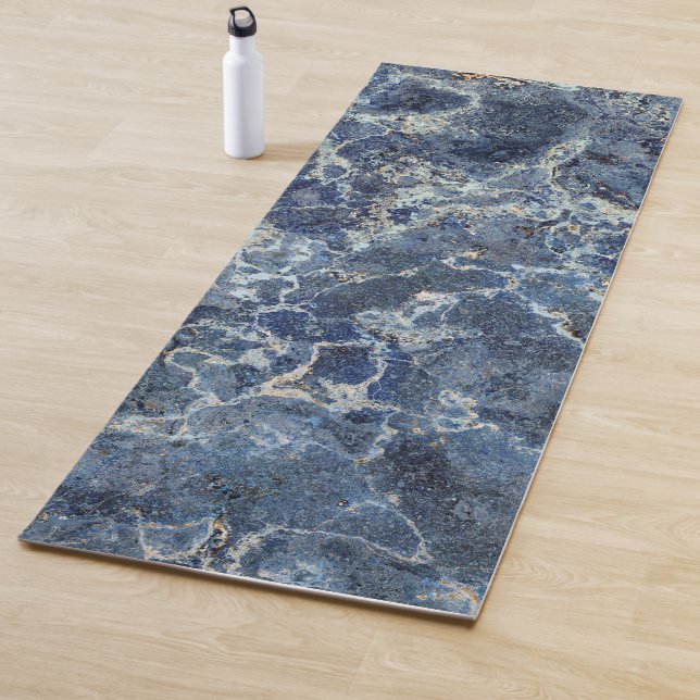 Bue Grey Black Marble & Beige Veins Yoga Mat (In Situ)