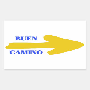 Buen camino Arrow Rectangular Sticker