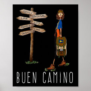 Buen Camino De Santiago Pilgrim Hiking Way Of St. Poster