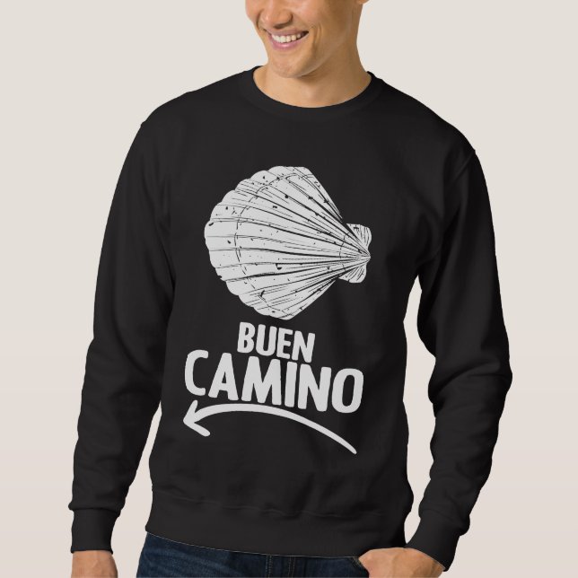 Buen Camino Pilgrimage Camino De Santiago Hiker Sweatshirt (Front)