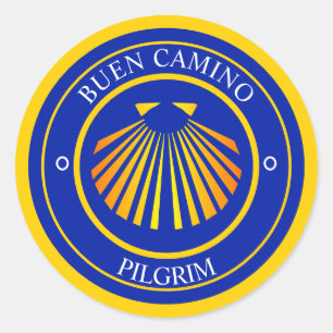 Buen Camino pilgrims  Classic Round Sticker