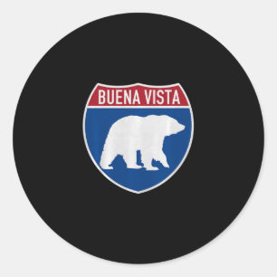 Buena Vista Colorado Bear Co Highway Interstate So Classic Round Sticker