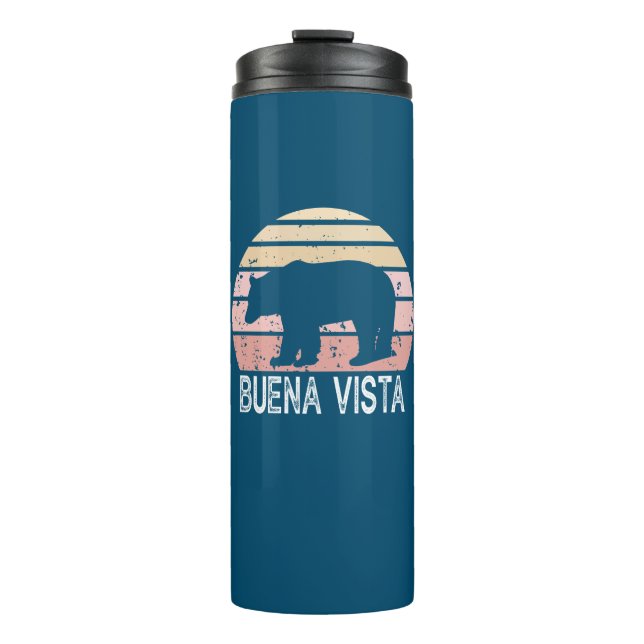 Buena Vista Colorado Retro Bear Thermal Tumbler (Front)