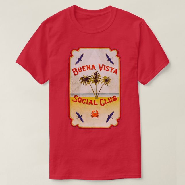 Buena Vista Social Club Beach T-Shirt (Design Front)