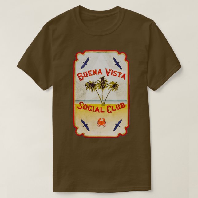 Buena Vista Social Club Beach T-Shirt (Design Front)