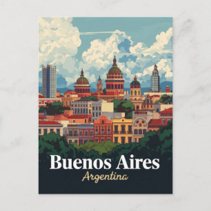 Buenos Aires Architectural Domes Postcard