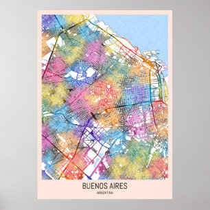 Buenos Aires Argentina City Map Poster