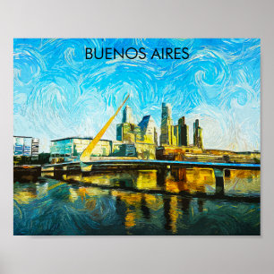 Buenos Aires Argentina CItyscape Poster