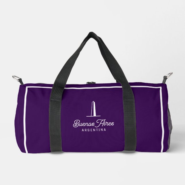 Buenos Aires Argentina Retro Minimal Duffle Bag (Front)