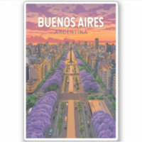 Buenos Aires Argentina Travel Art Vintage
