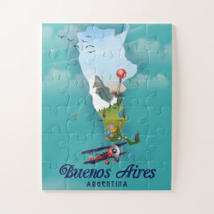 Buenos Aires, Argentina travel poster Jigsaw Puzzle