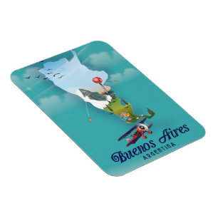 Buenos Aires, Argentina travel poster Magnet